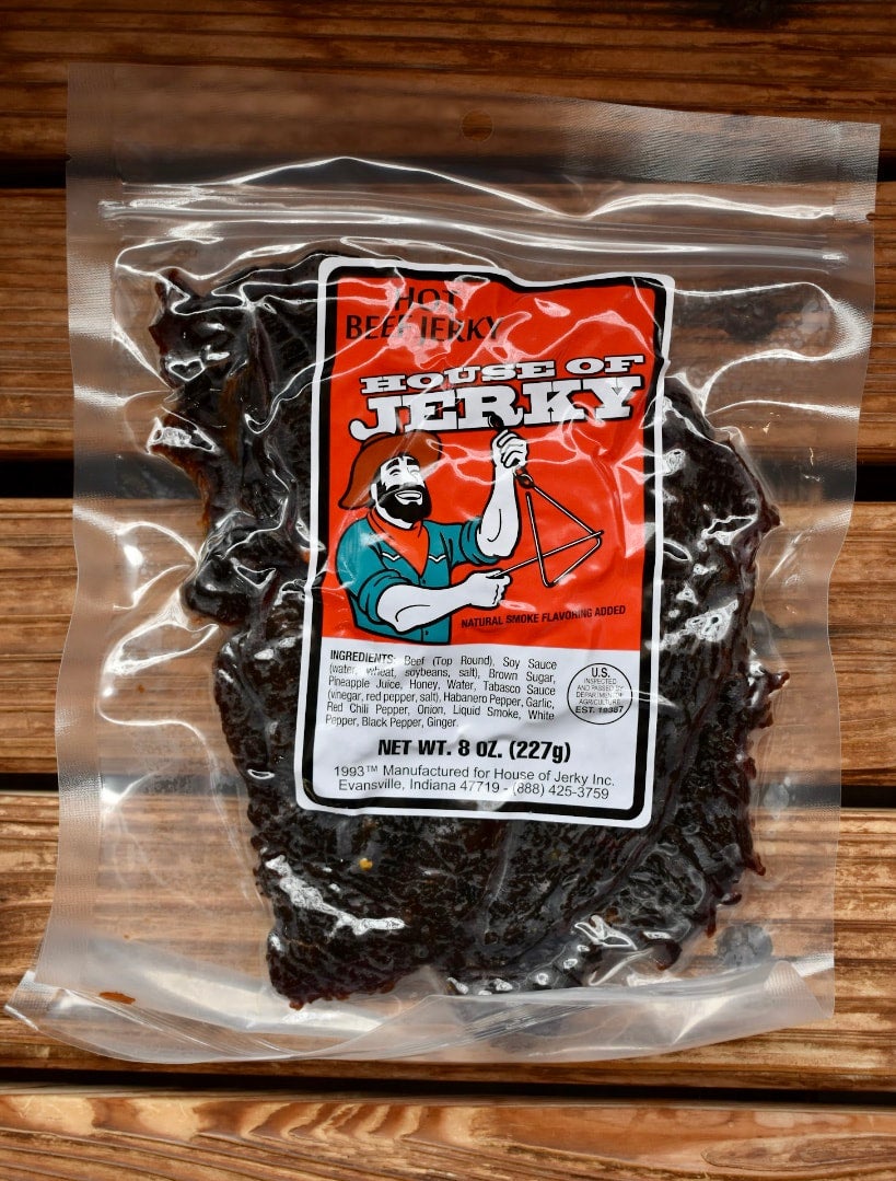 Hot Beef Jerky 8 oz Morro Bay House of Jerky