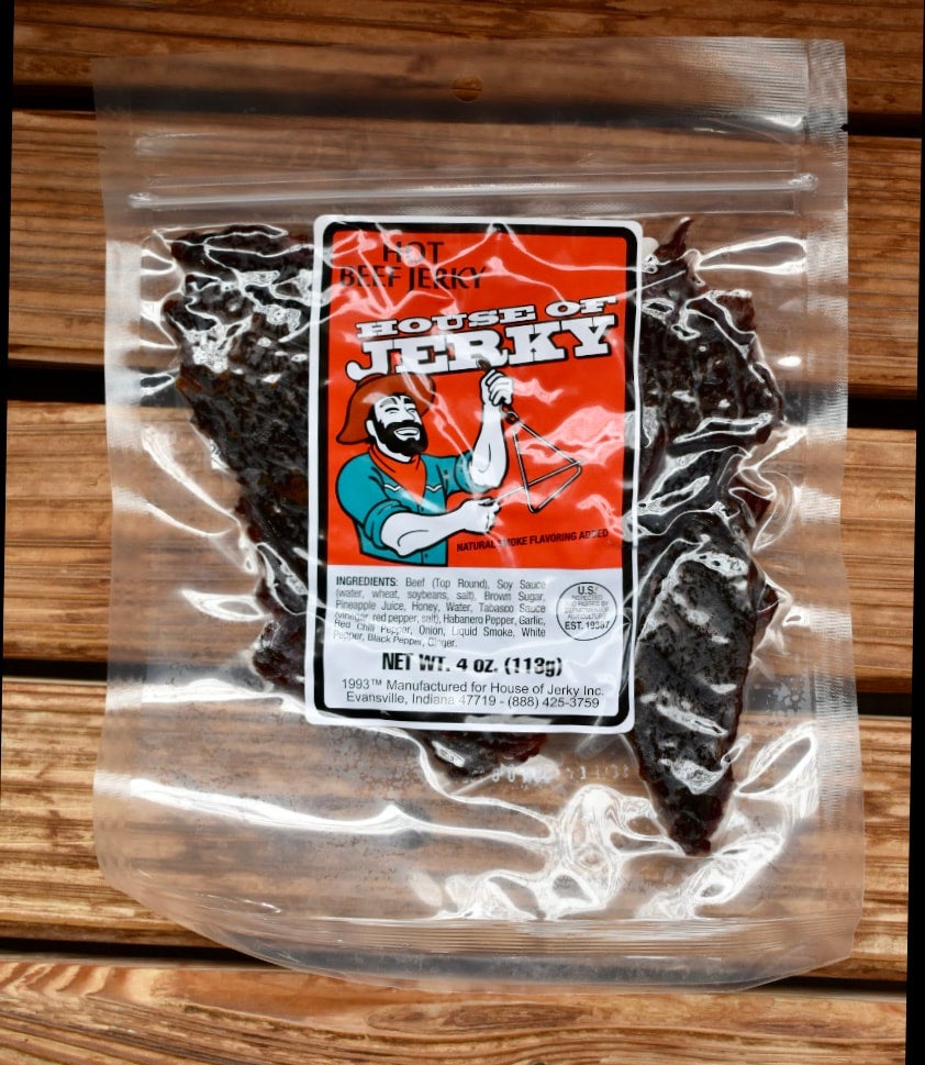 Hot Beef Jerky 4 oz Morro Bay House of Jerky